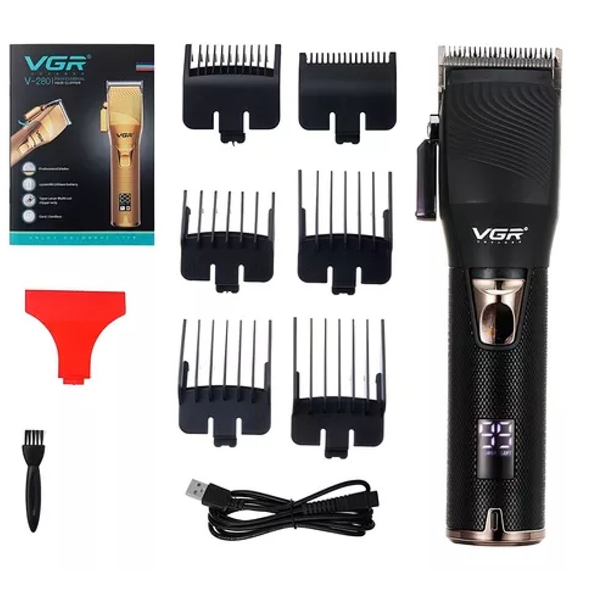 SKY - Cortadora De Pelo Vgr Salon Clipper V-280 Negra