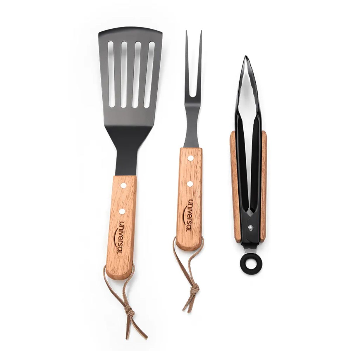 UNIVERSAL - Set X3 Utensilios BBQ Madera UNIVERSAL I47629