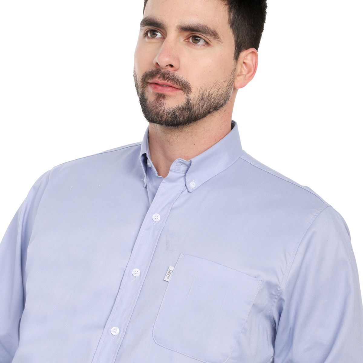 LEC LEE - Camisa Manga Larga Dril Lec Lee para Hombre - Azul Claro.-