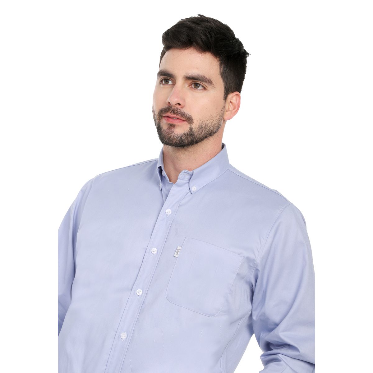 LEC LEE - Camisa Manga Larga Dril Lec Lee para Hombre - Azul Claro.-