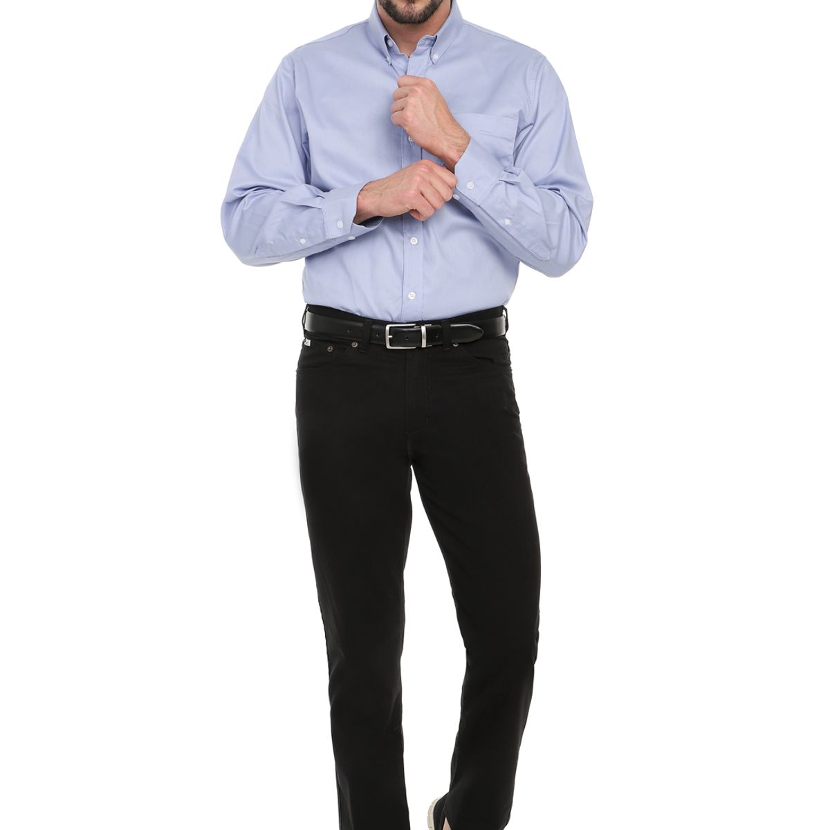 LEC LEE - Camisa Manga Larga Dril Lec Lee para Hombre - Azul Claro.-