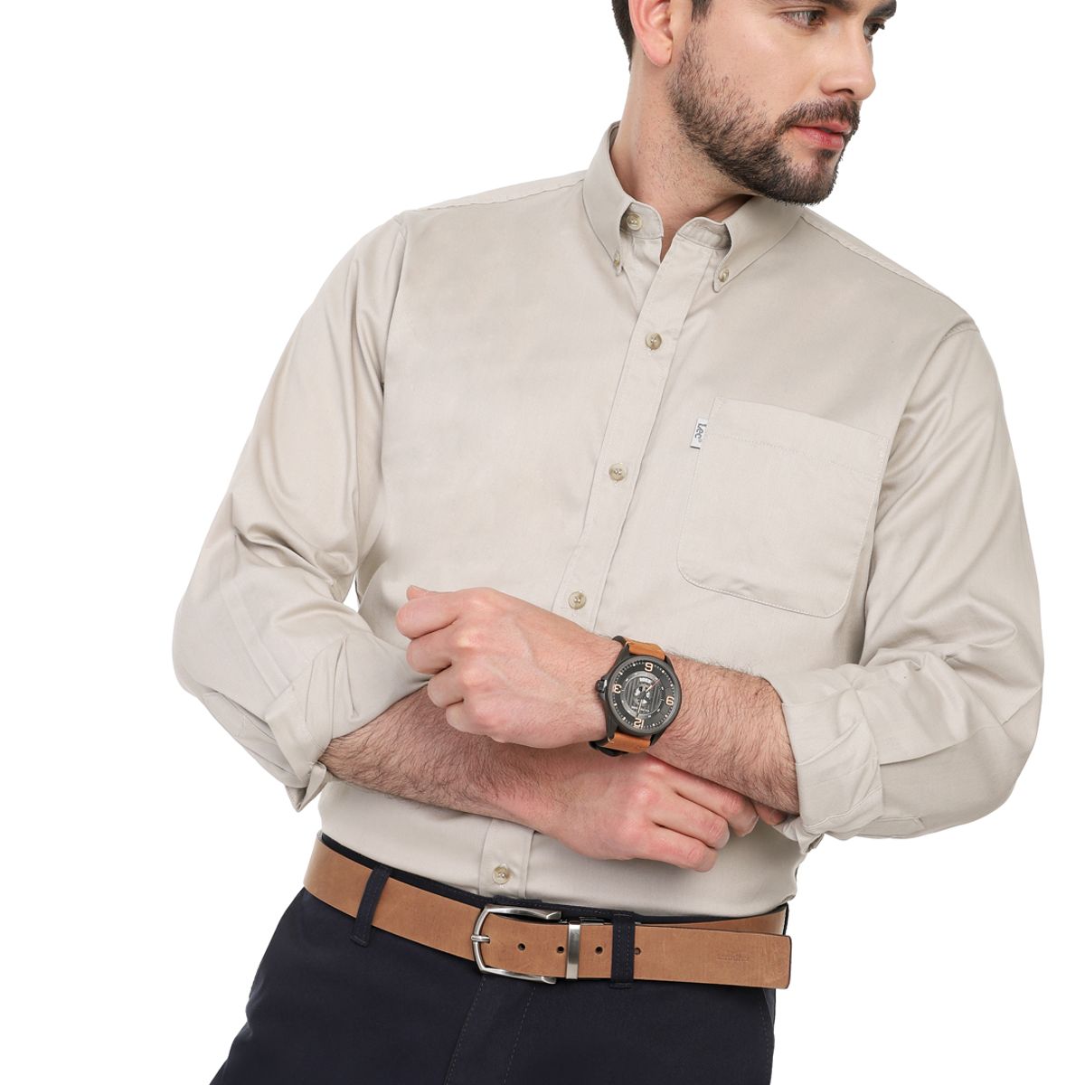 LEC LEE - Camisa Manga Larga Dril Lec Lee para Hombre - Pumis.