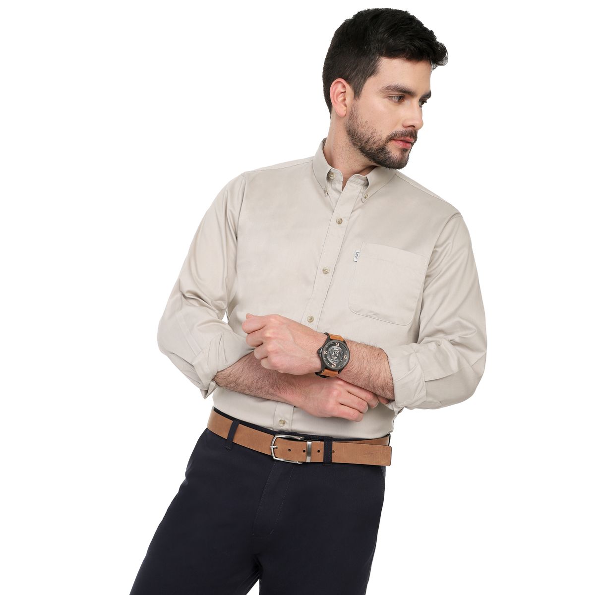 LEC LEE - Camisa Manga Larga Dril Lec Lee para Hombre - Pumis.