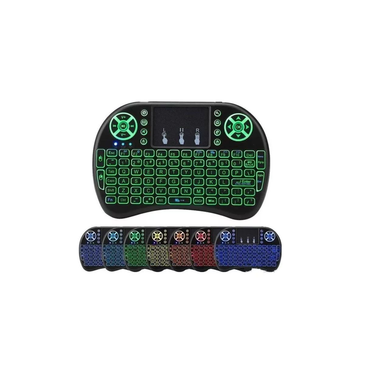 SKY - Mini Teclado Keyboard Led Para Tv Box Smart Tv Color Del Teclado Negro