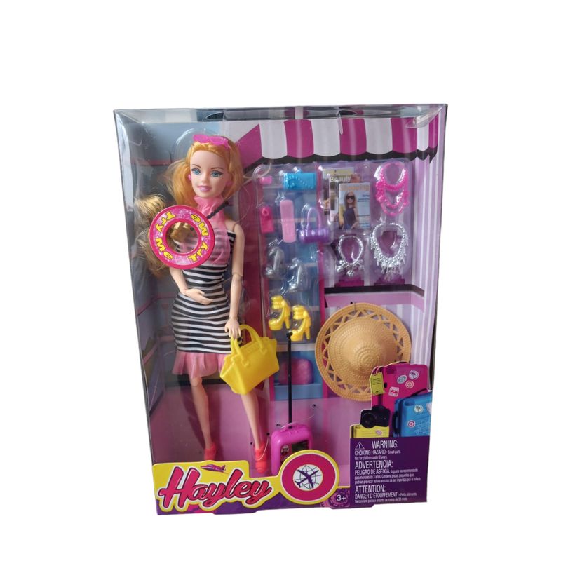 GENERICO - Muñeca Fashion Hayley Accesorios Vaciones