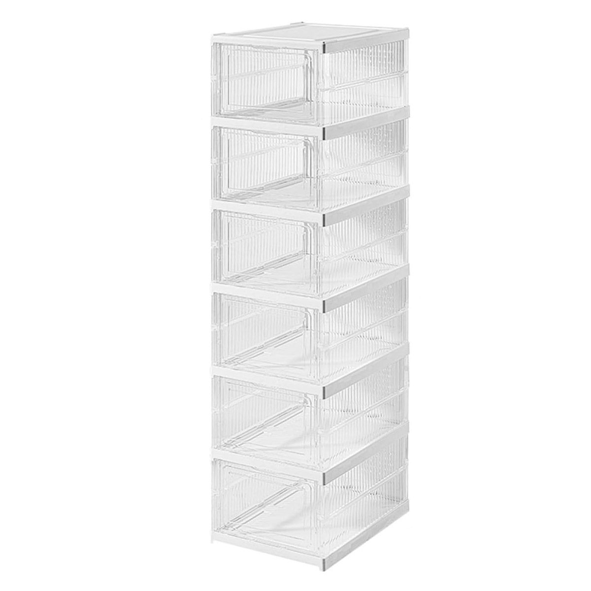 GENERICO - Zapatera Caja De Zapatos Plegable De 6 Capas transparente