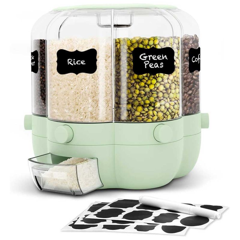 ONE PIXEL - Contenedor Dispensador De Granos Giratorio Organizador Alimentos Secos