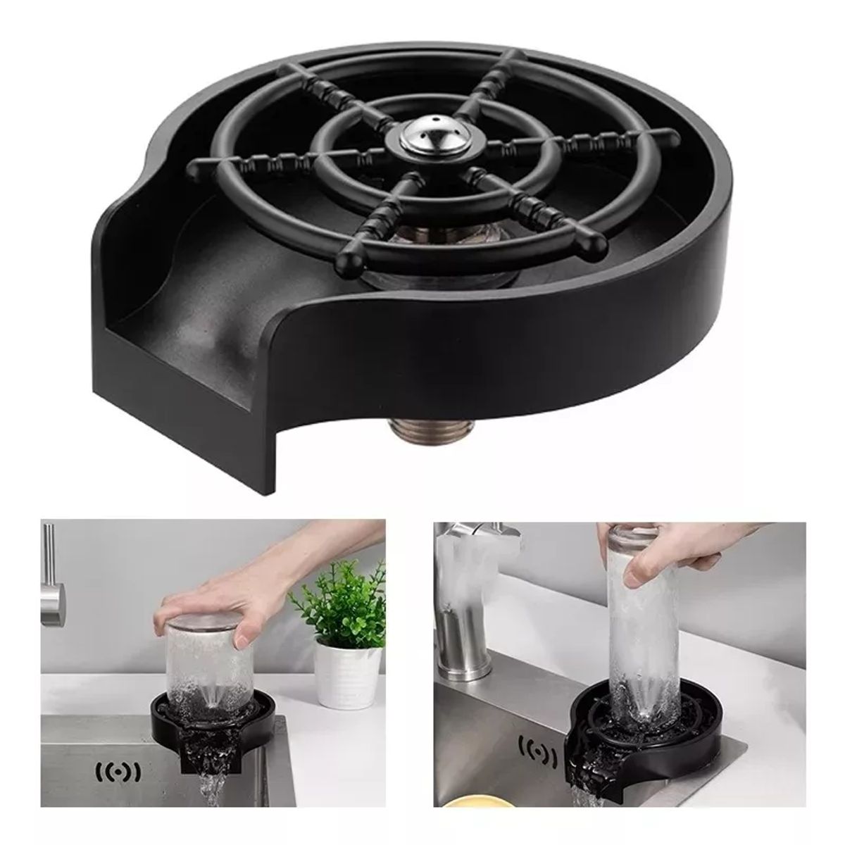 GENERICO - Lavacopas Lava Vasos Automático Para Lavaplatos