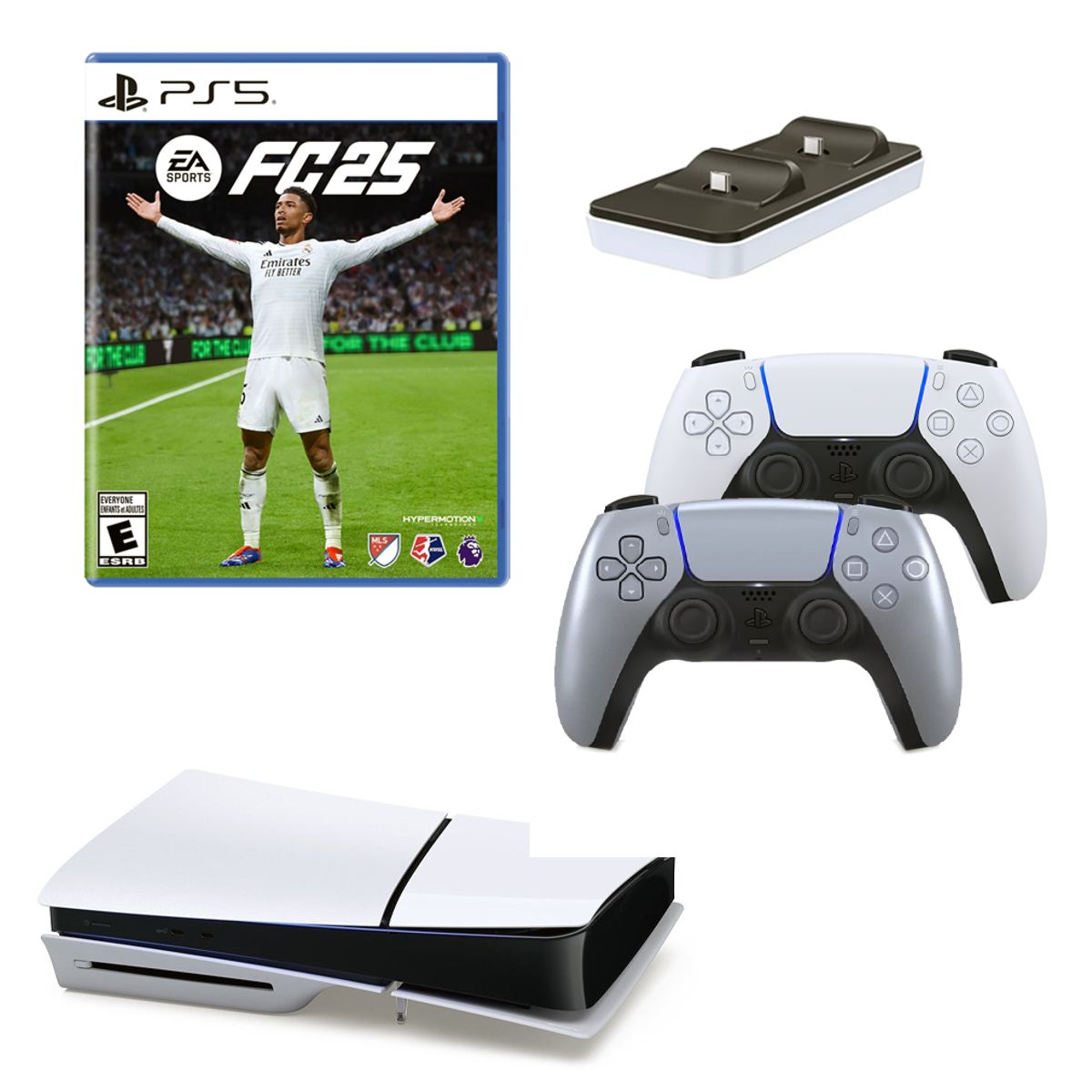 SONY - Consola Playstation5 1TB Slim PS5+2Controles+Fc25 +CargadorDobe