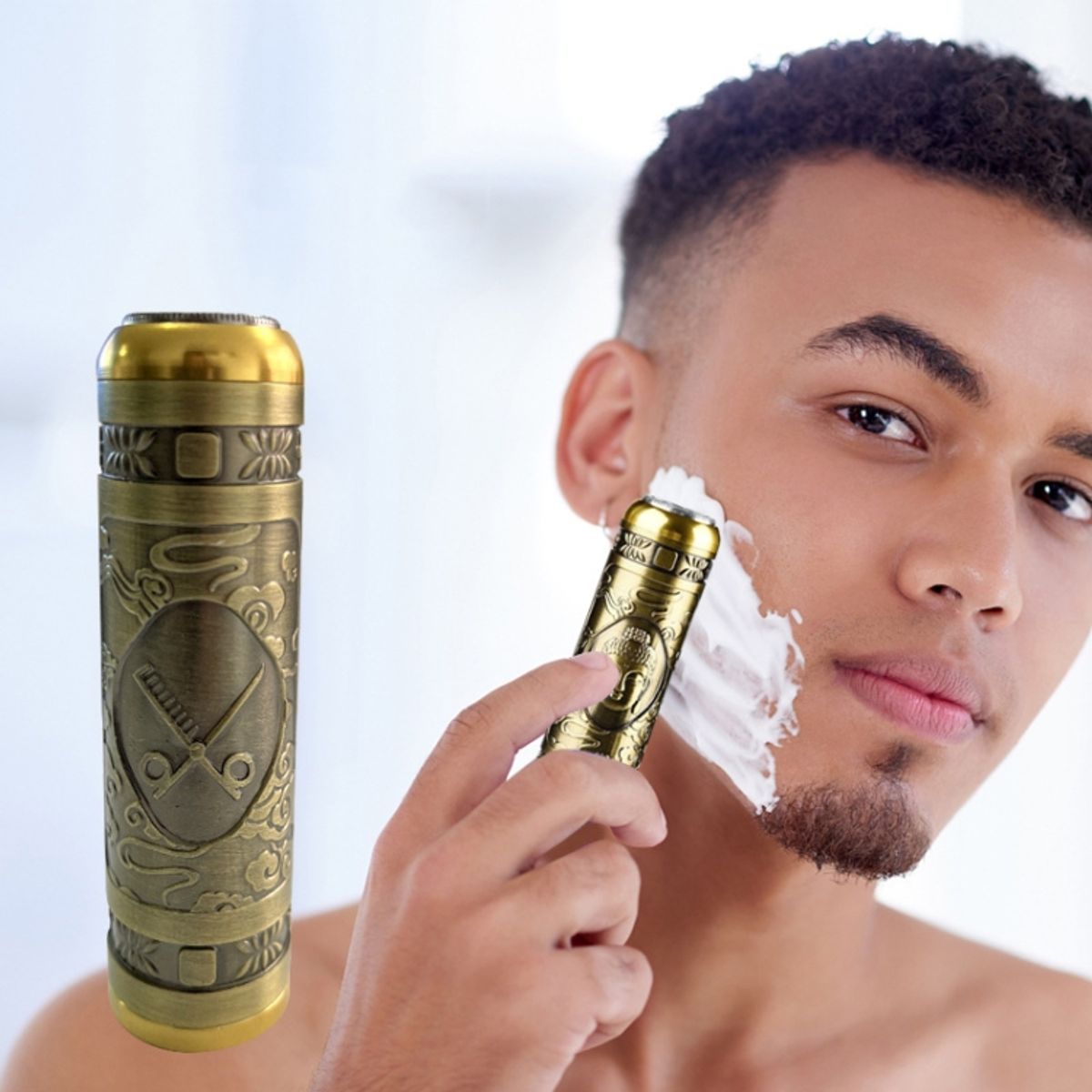 GENERICO - Mini Afeitadora Buda Eléctrica Profesional Unisex Recargable