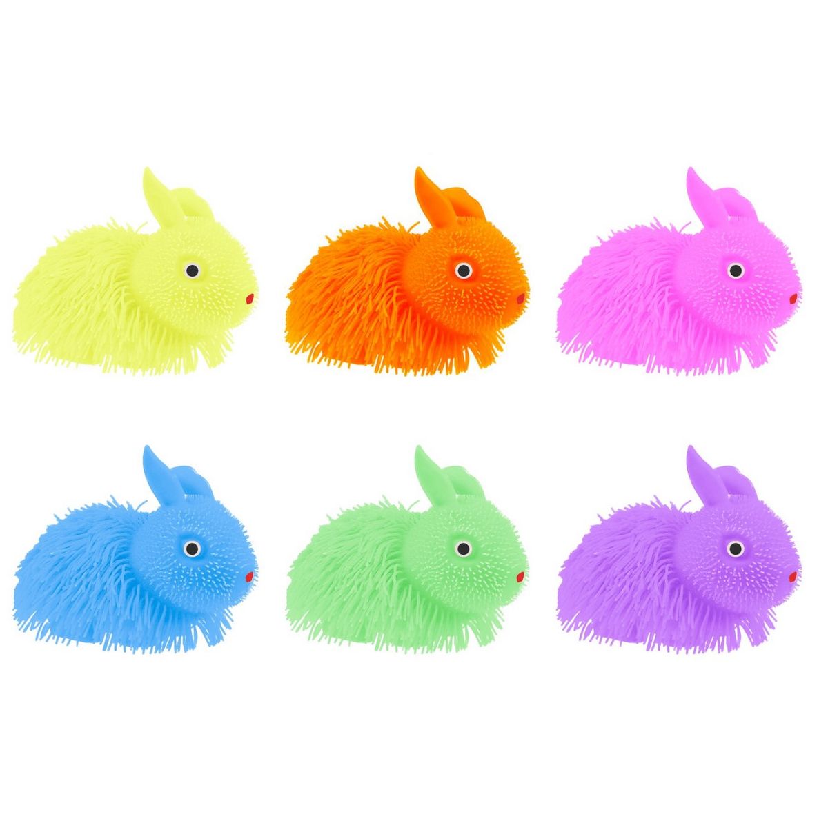 GENERICO - Peludito Conejo Apretable Antiestrés Juguete Luz Sensorial