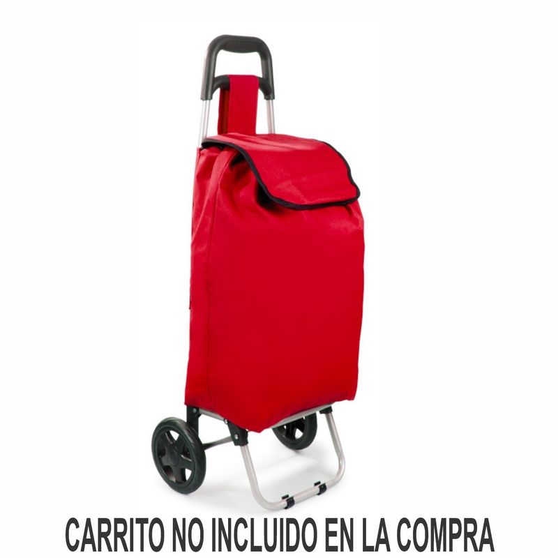 GENERICO - Bolsa Repuesto Para Carrito De Mercado Color Rojo
