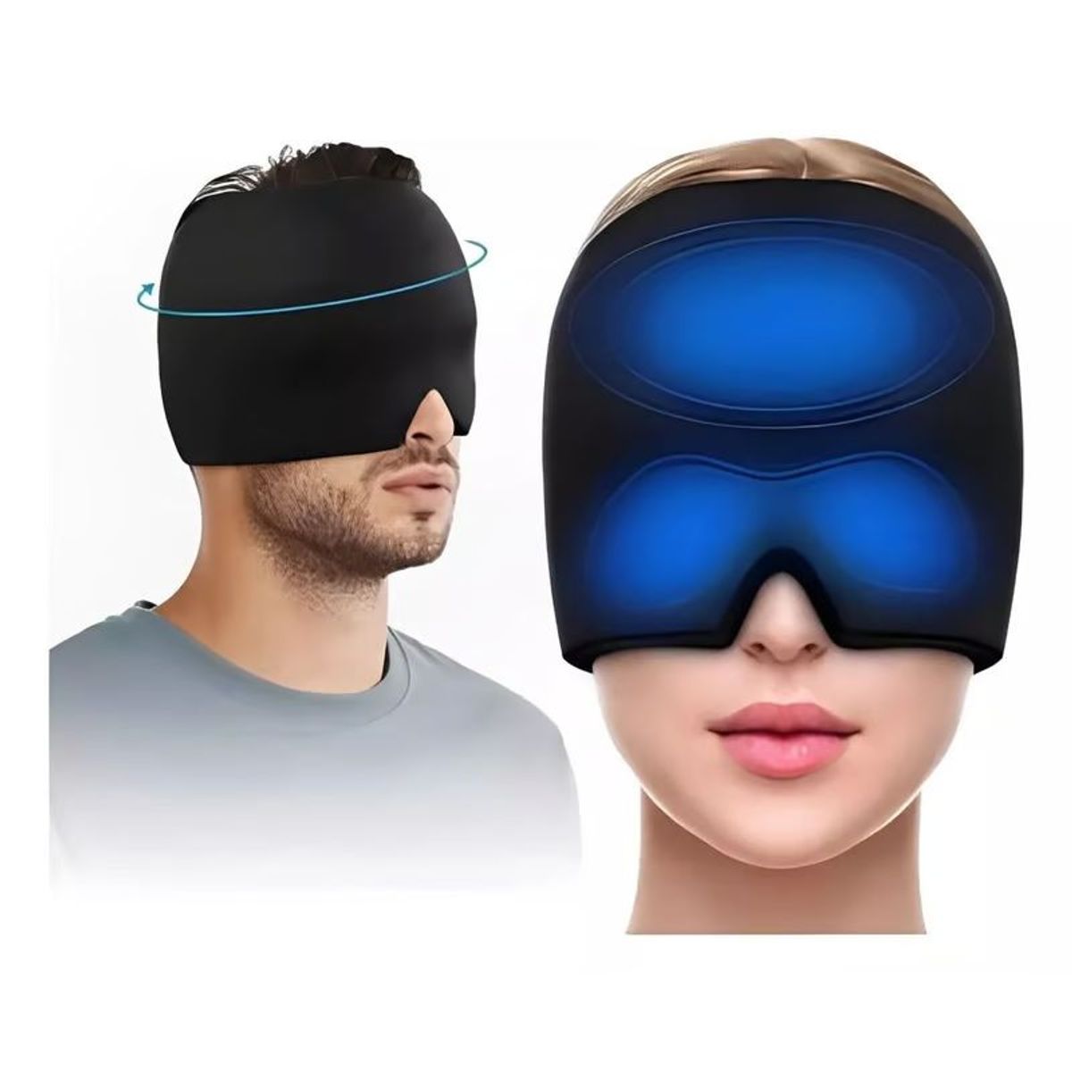 GENERICO - gorro para migraña gel frio y caliente alivio dolor de cabeza compresa