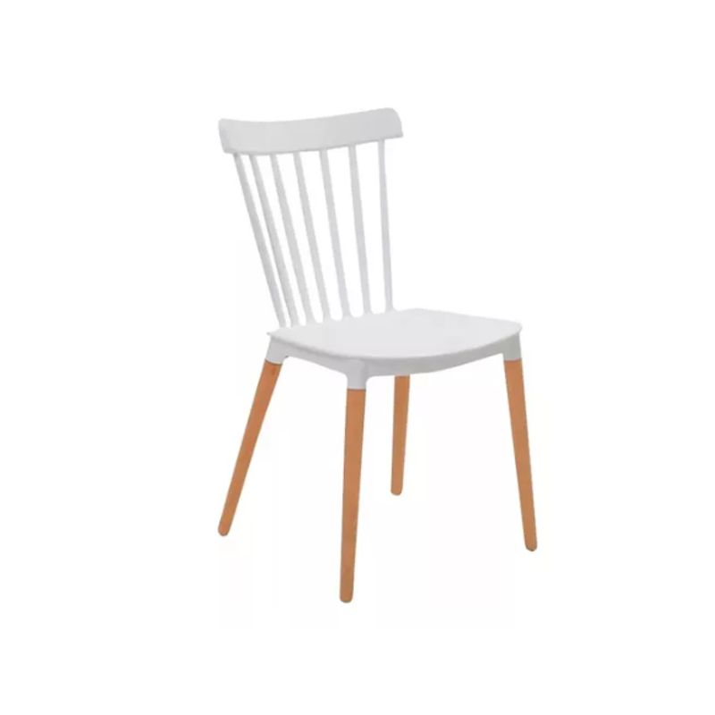 GENERICO - Silla De Comedor Moderna Con Patas De Madera De Haya blanco