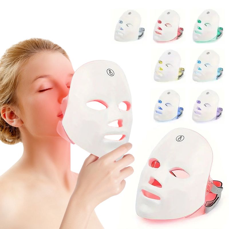 CARER SPARK - Máscara LED De 7 Colores Para El Cuidado De La Piel Facial