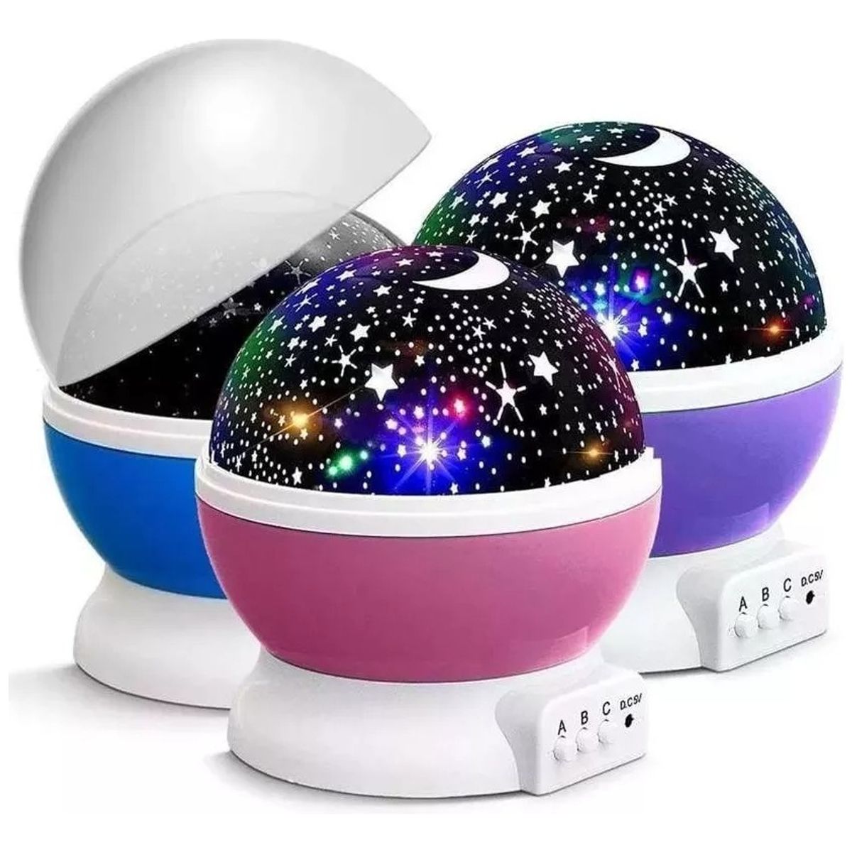 GENERICO - Proyector Lampara Luz Nocturna Estrellas Luna Giratoria Led