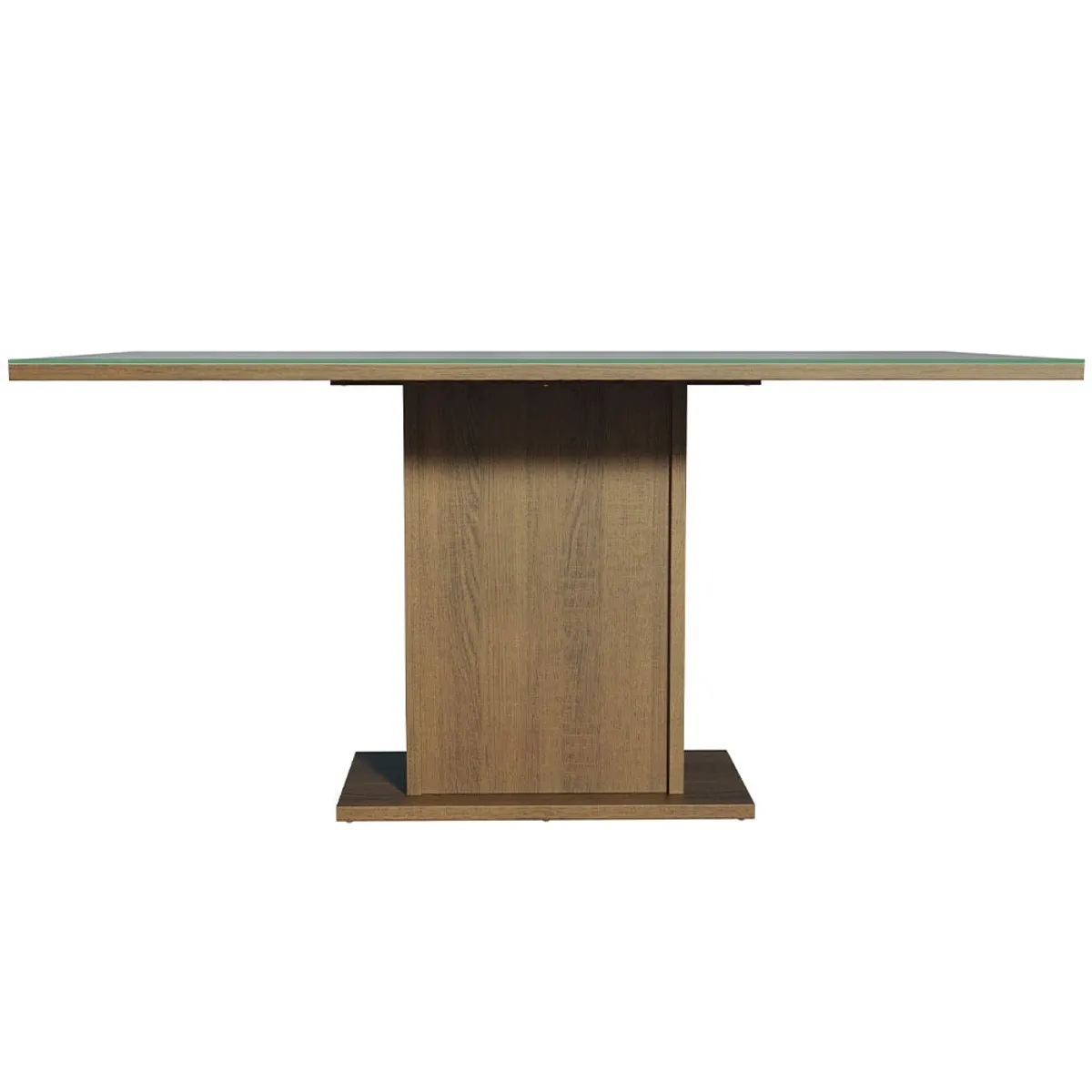 MADESA - Mesa de Comedor Rectangular 6 Puestos con Tablero de Madera y Cristal