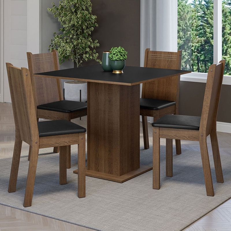 MADESA - Juego de Comedor Samara con 4 Sillas