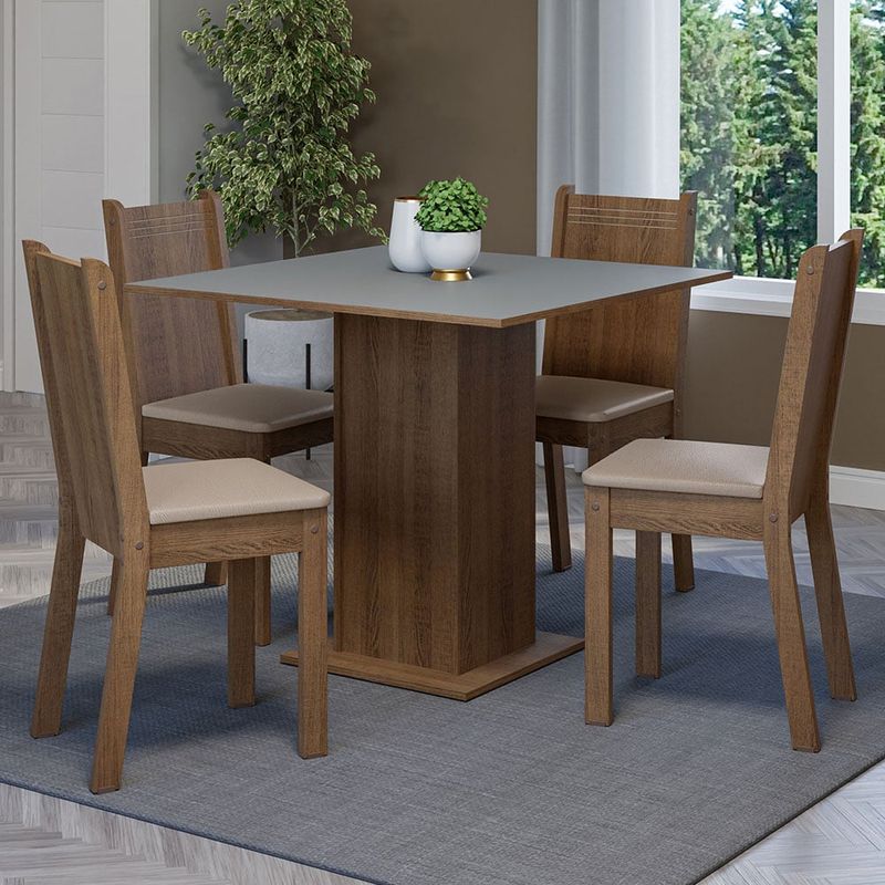 MADESA - Juego de Comedor Samara con 4 Sillas