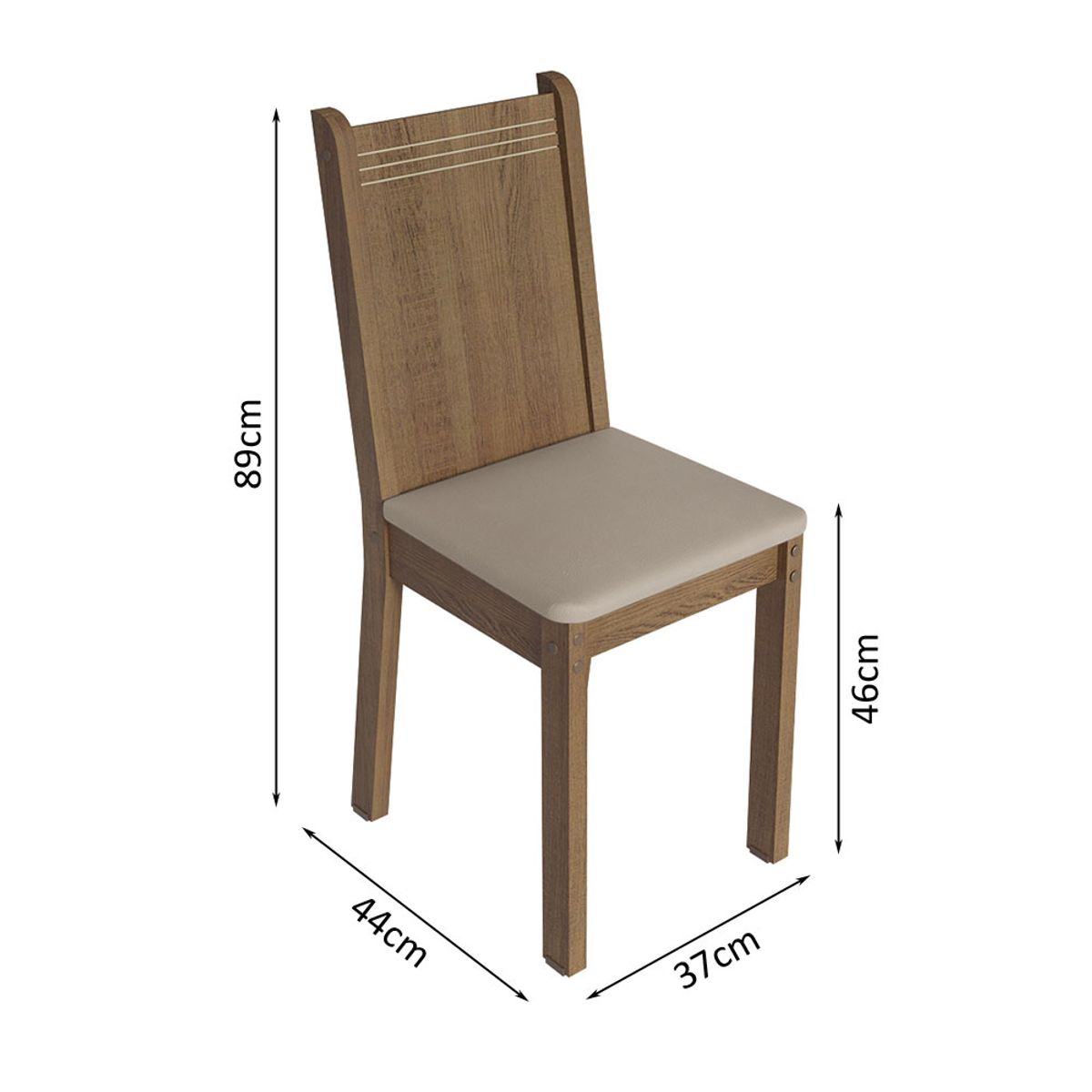 MADESA - Juego de Comedor Samara con 4 Sillas