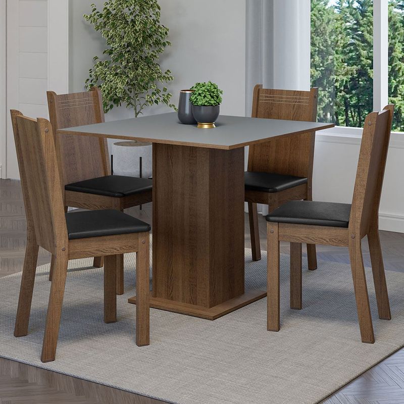 MADESA - Juego de Comedor Samara con 4 Sillas