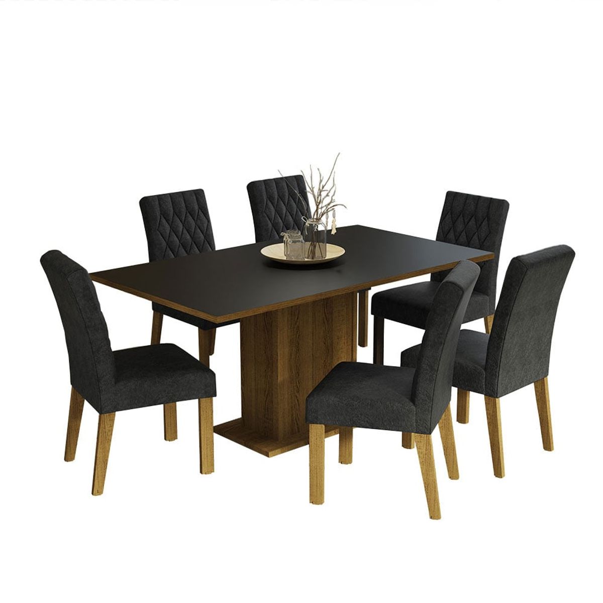 MADESA - Juego de Comedor Hanna con 6 Sillas Oxford