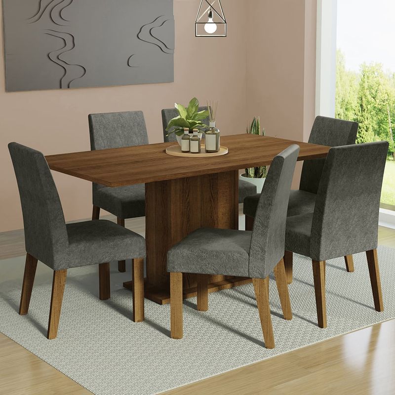 MADESA - Juego de Comedor Renata con 6 Sillas