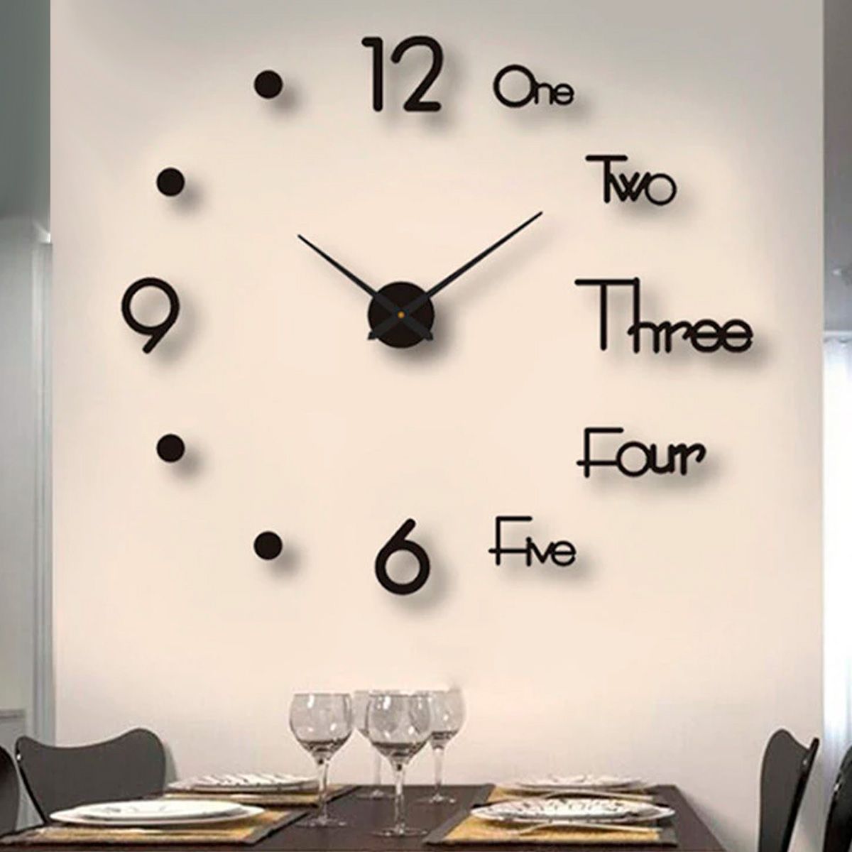 ENFANT'ASY - Reloj De Pared 3d Decorativo Moderno Grande 100 X 100 Hogar