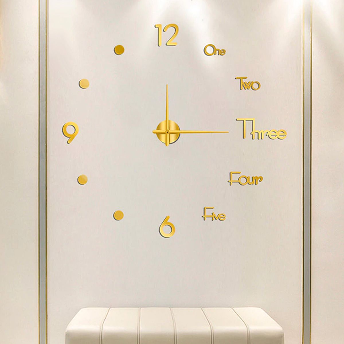ENFANT'ASY - Reloj De Pared 3d Decorativo Moderno Grande 100 X 100 Hogar