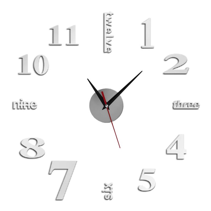 ENFANT'ASY - Reloj De Pared Adhesivo 3d Decorativo Moderno Hogar Oficina 40 CM