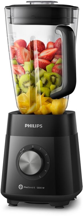 Licuadora De 1200 W Vaso De Tritán 3lt Philips Hr2240 Negro