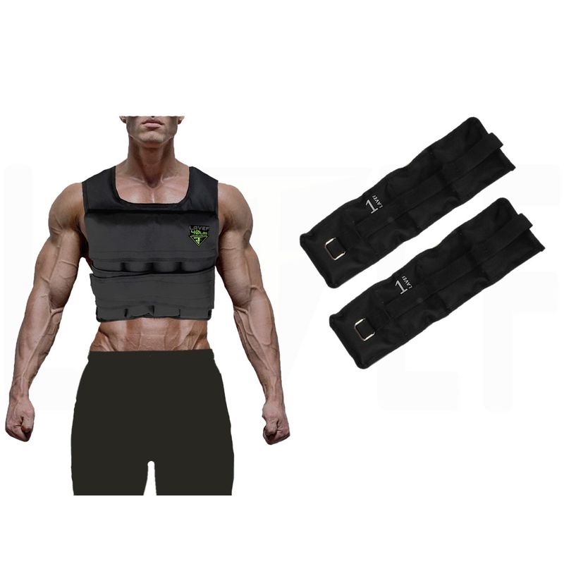LAVEF - CHALECO DE 40 LBS + PESAS TOBILLERAS DE 1K