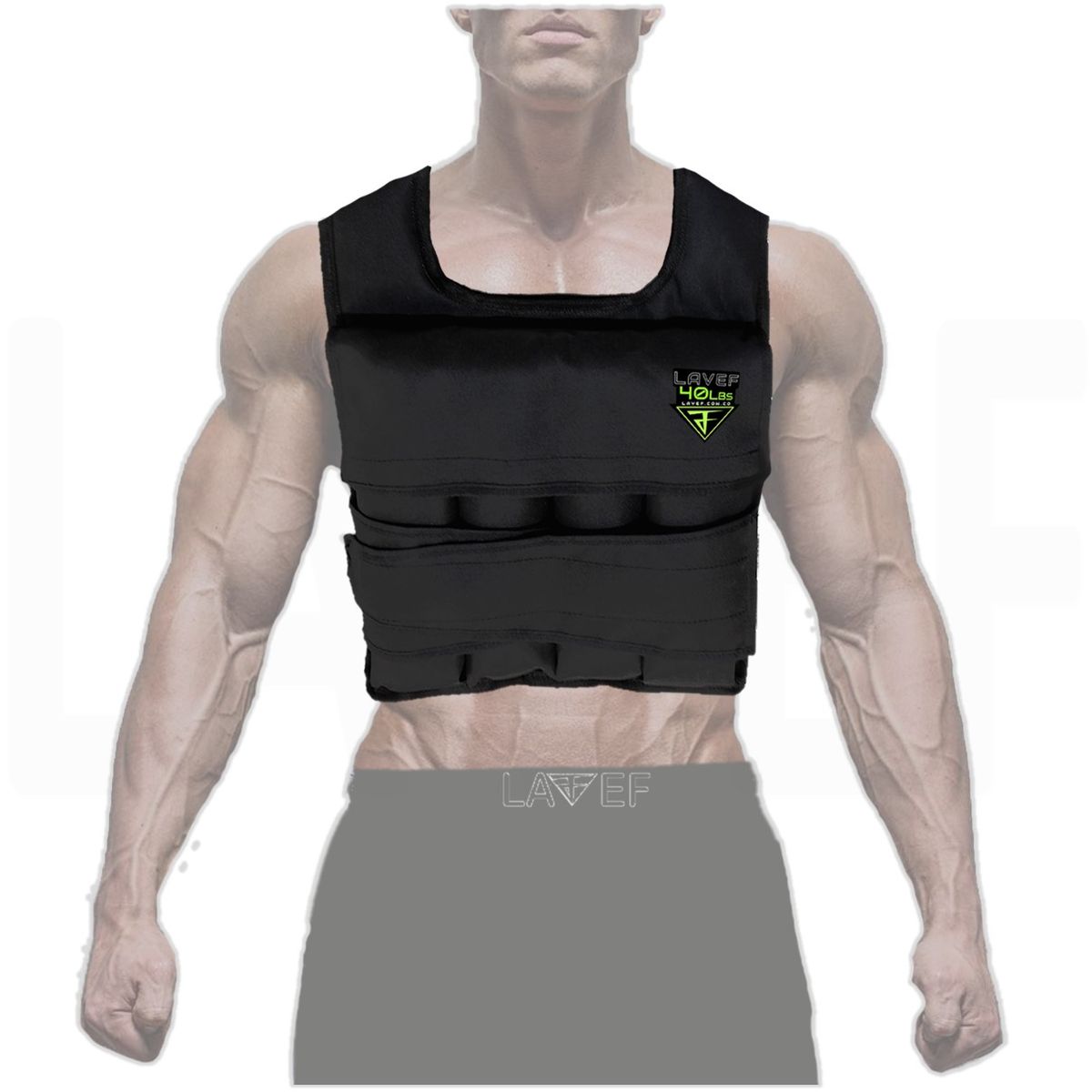 LAVEF - CHALECO DE 40 LBS + PESAS TOBILLERAS DE 5K