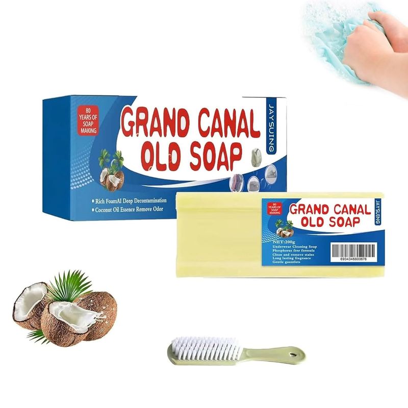 GENERICO - Grand Canal Soap Barra Jabón De Limpieza Con Cepillo