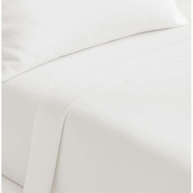 TRU - Juego de Sabanas Sencillo Blanco 180 Hilos