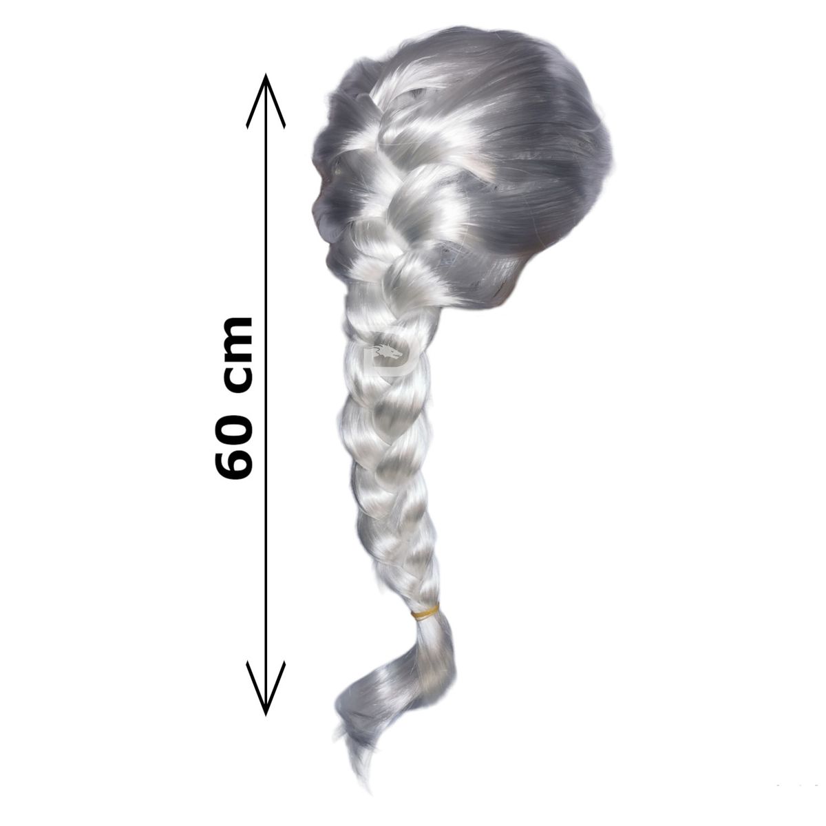 GENERICO - Peluca Elsa Frozen 2 Realista 70cm Accesorio Disfraz BLANCA