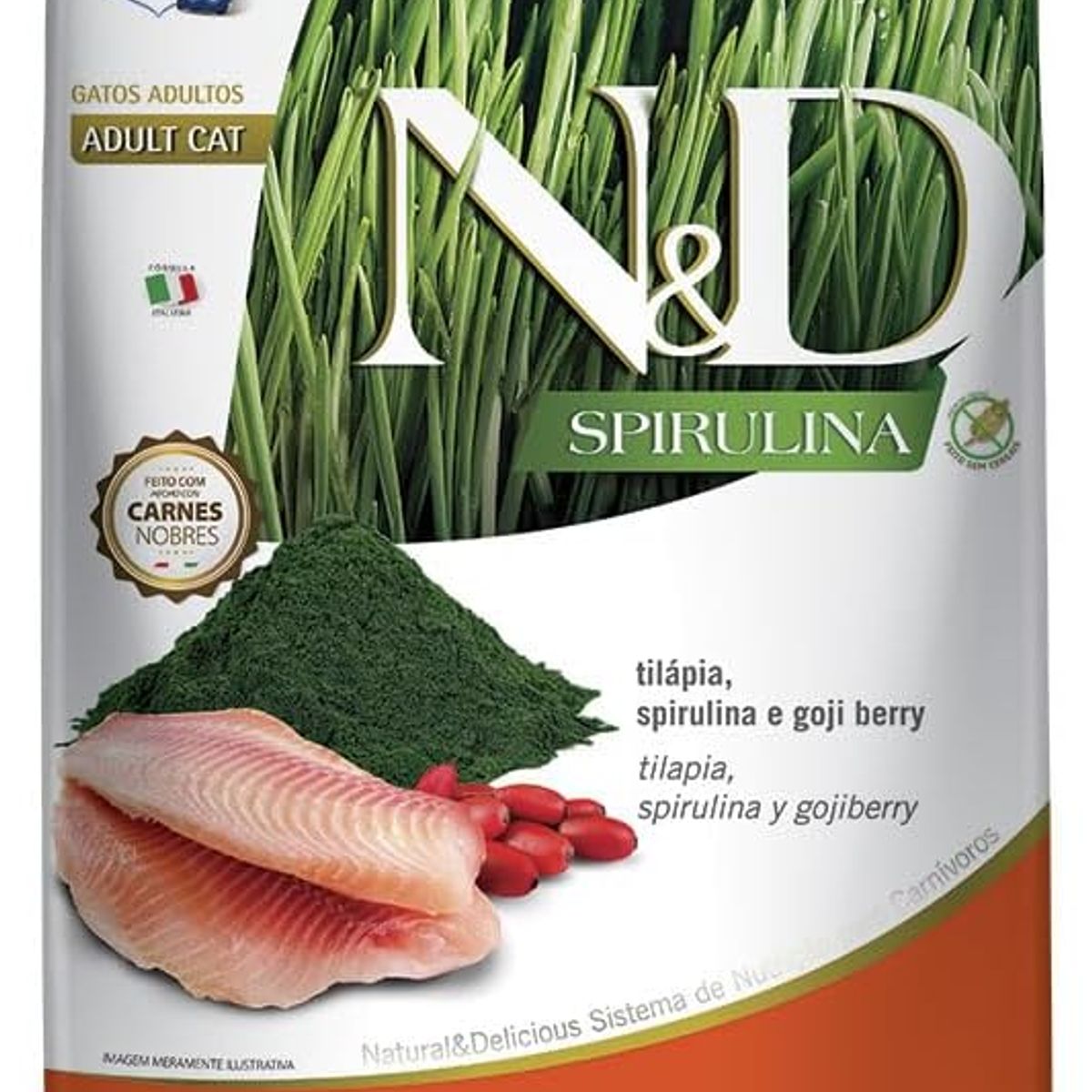 GENERICO - Alimento Alimento N&D Gato Adulo Spirulina Tilapia  X1500g