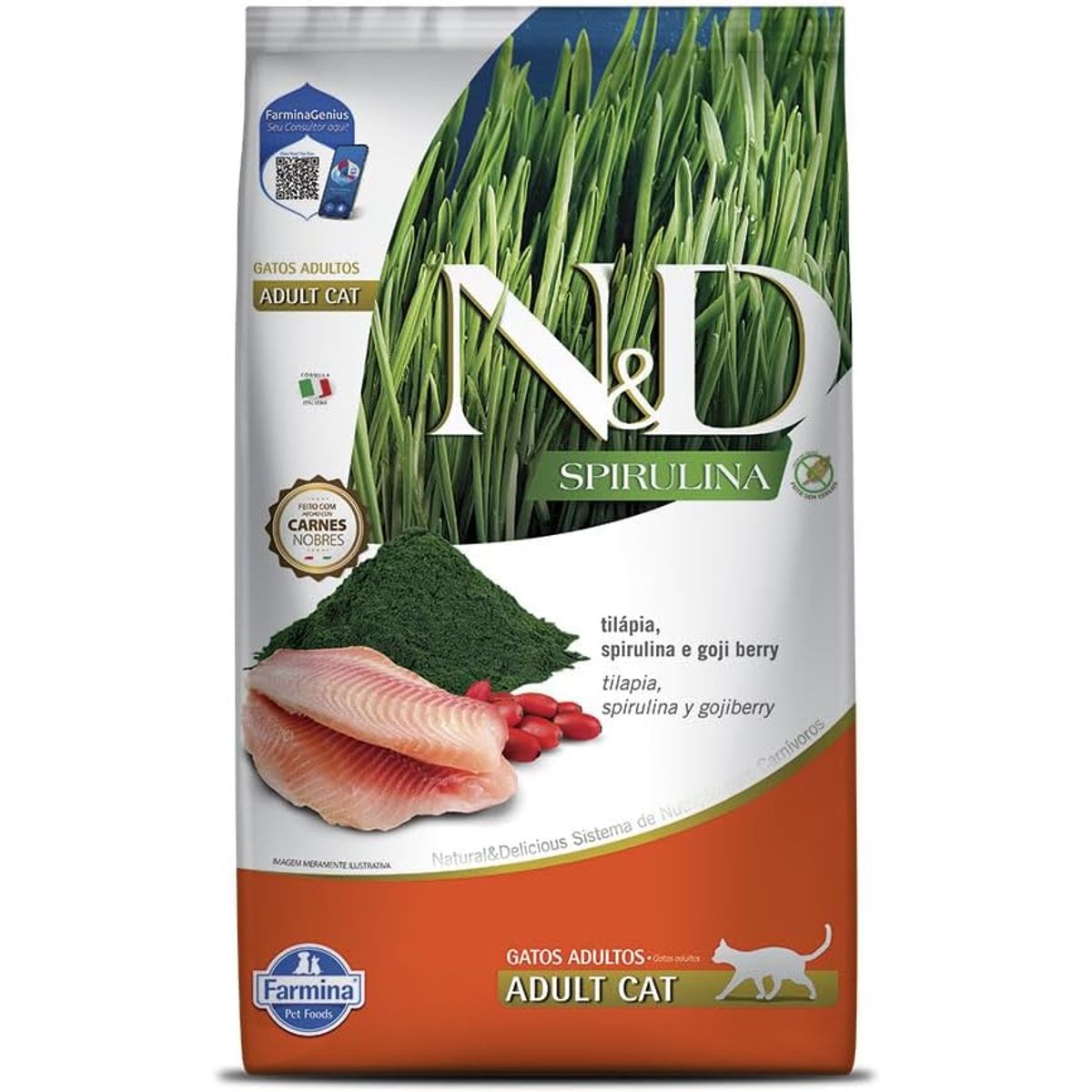 GENERICO - Alimento Alimento N&D Gato Adulo Spirulina Tilapia  X1500g