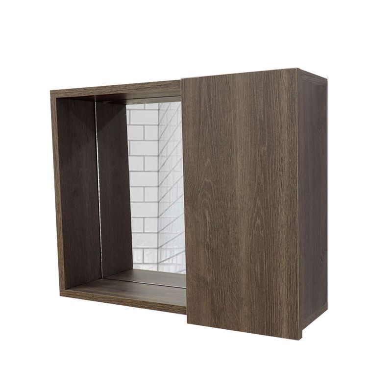 GENERICO - Gabinete Organizador Con Espejo Para Baño Lirio Color Latte 50x40 Cm
