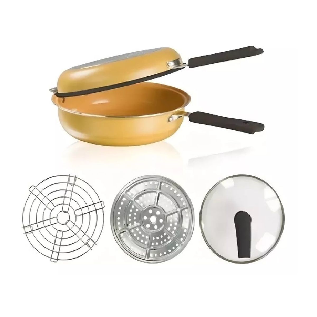 GENERICO - Sarten Doble Antiadherente Doubletta Parrilla