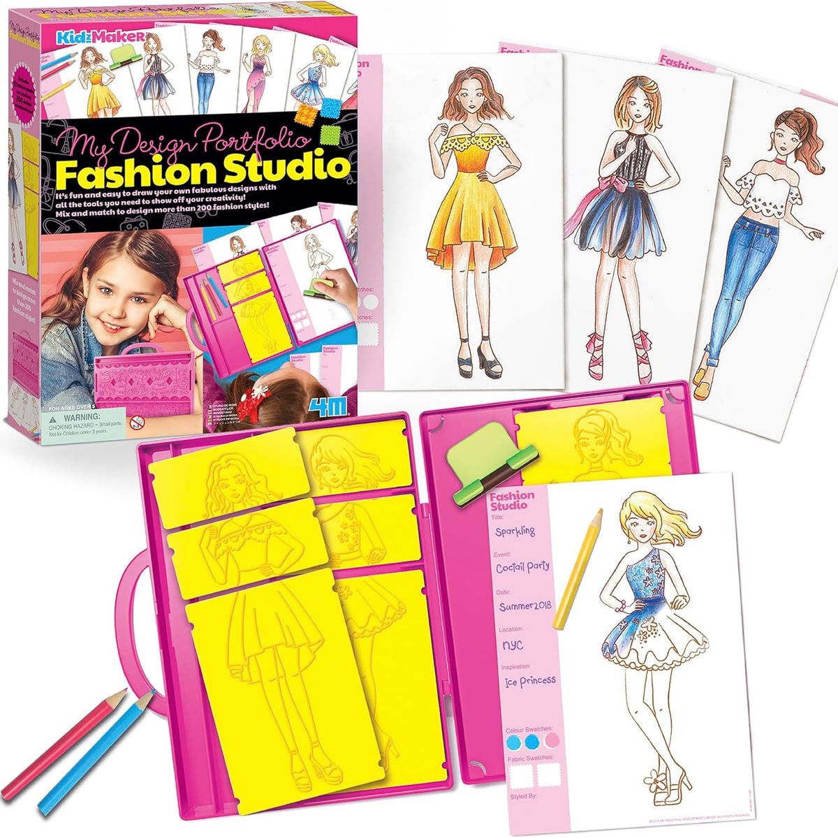 4M - KIT MANUALIDADES PARA NIÑAS - DISEÑO DE MODAS FASHION STUDIO