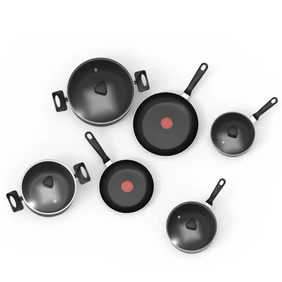 IMUSA - Batería / Juego de Ollas 10 Piezas IMUSA Antiadherente Negra