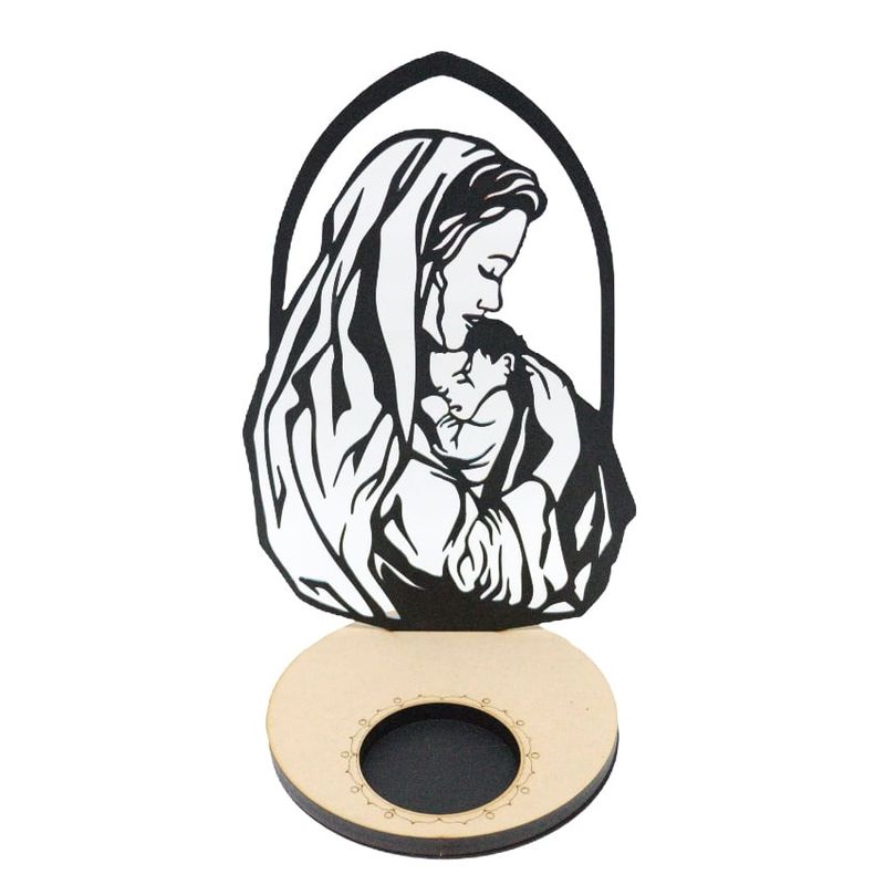 GENERAL - Porta Vela De Proyección De Virgen Maria Mediano Con Velon