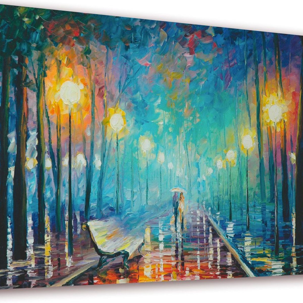 ART INDUSTRY - Cuadro 50x30 Cms Decorativo Tipo Oleo Camino 4