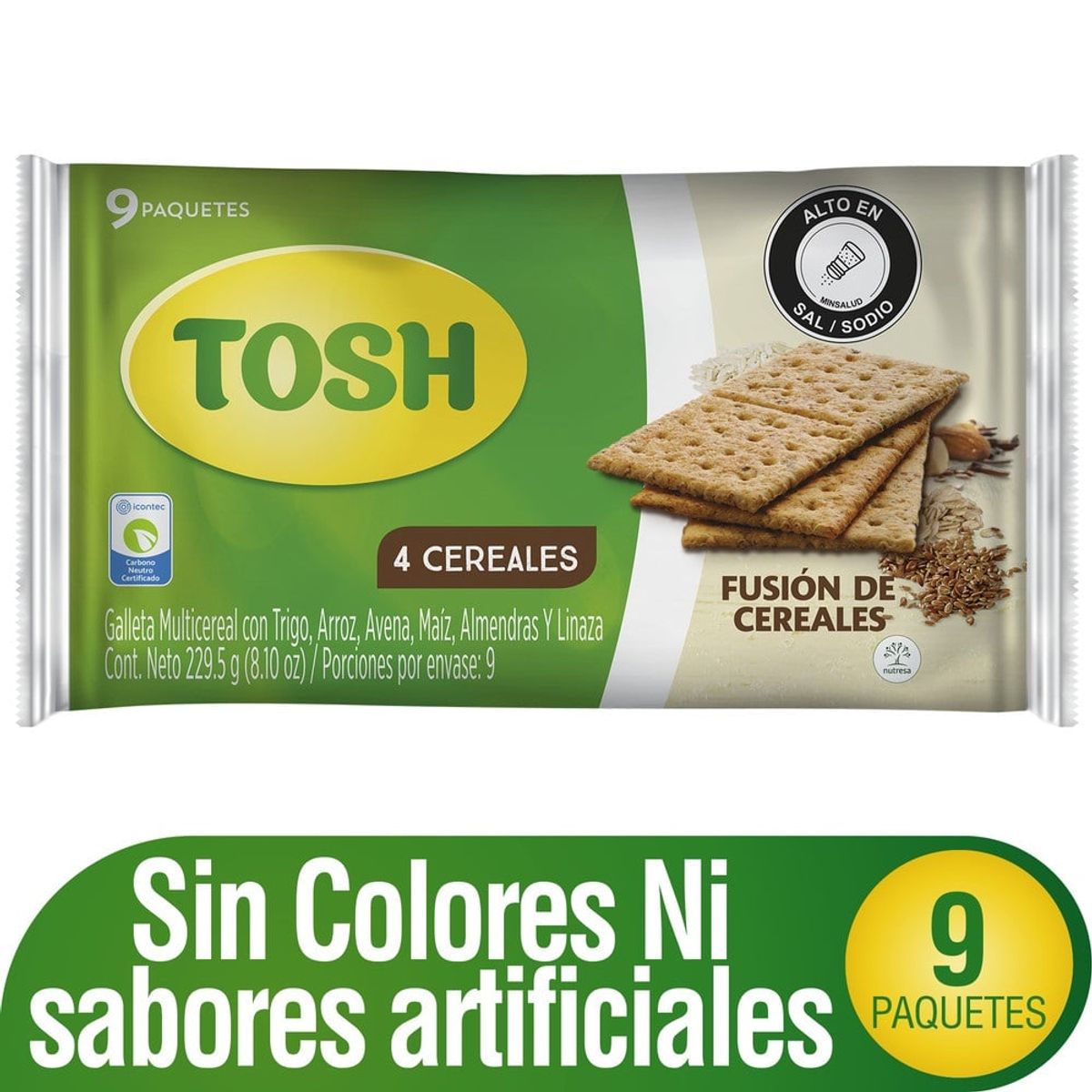 TOSH - Galletas Tosh 4 Cereales X 2295g