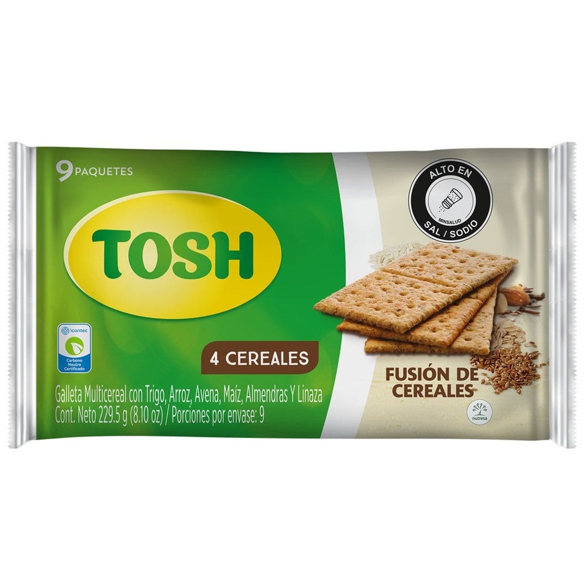 TOSH - Galletas Tosh 4 Cereales X 2295g