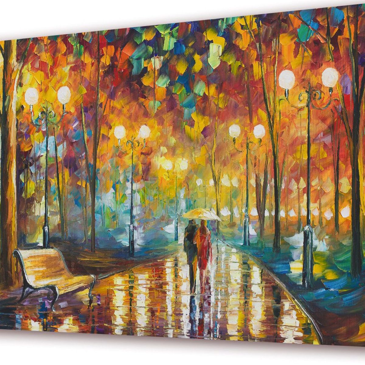 ART INDUSTRY - Cuadro 50x30 Cms Decorativo Tipo Oleo Camino 6