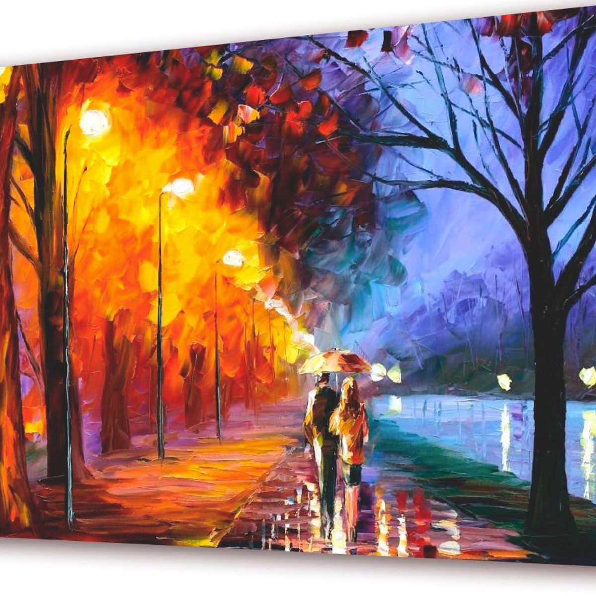 ART INDUSTRY - Cuadro 50x30 Cms Decorativo Tipo Oleo Camino 16