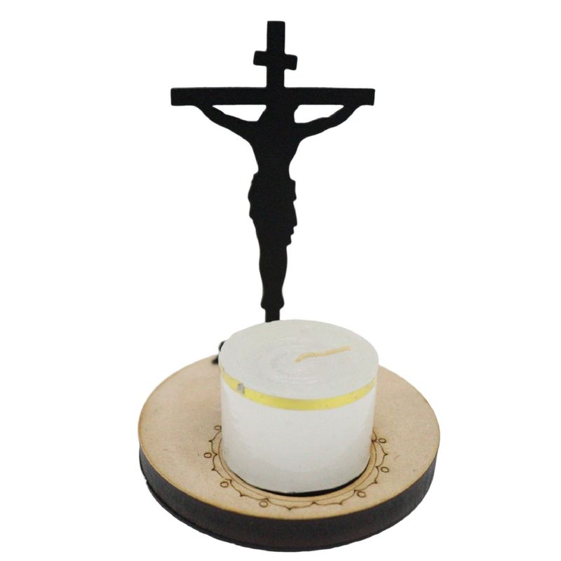 GENERAL - Porta Vela Religioso De Proyección De Cruz Pequeño Con Velon