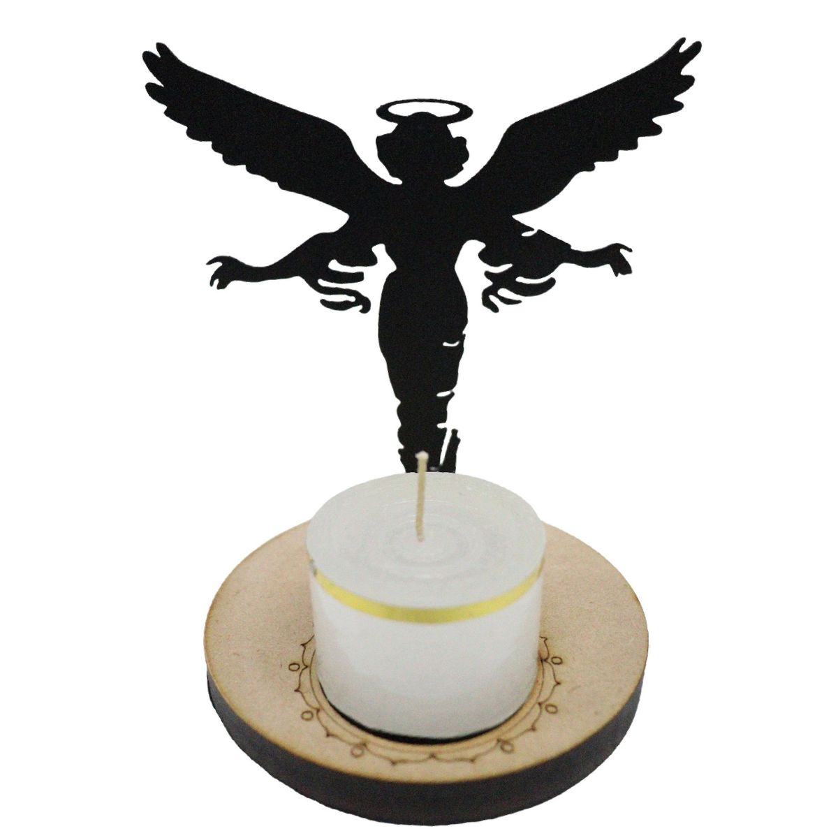 GENERAL - Porta Vela Religioso De Proyección De Angel Pequeño Con Velon